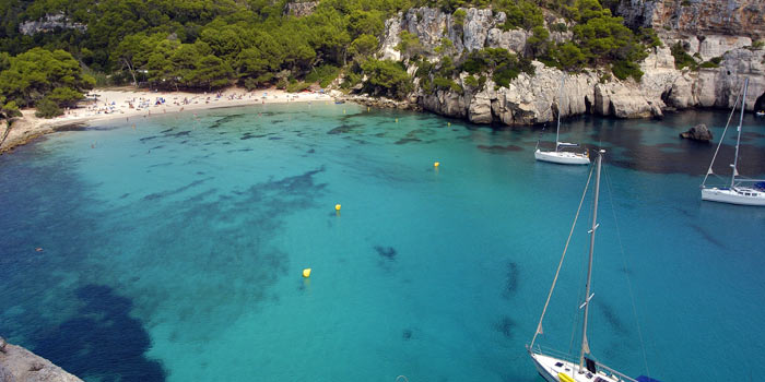 Cala Macarella, mejores playas de Islas Baleares